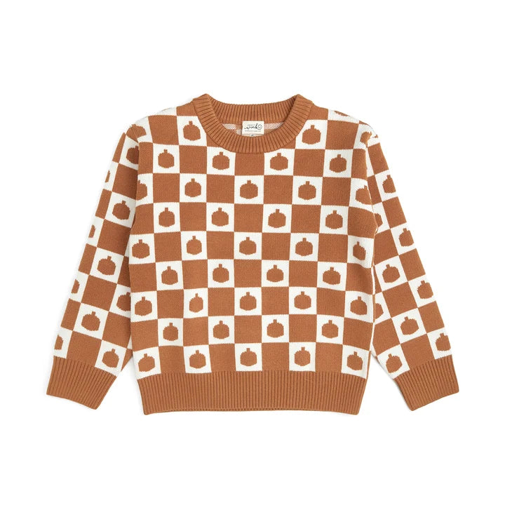 Sweater | Pumpkin Checkers
