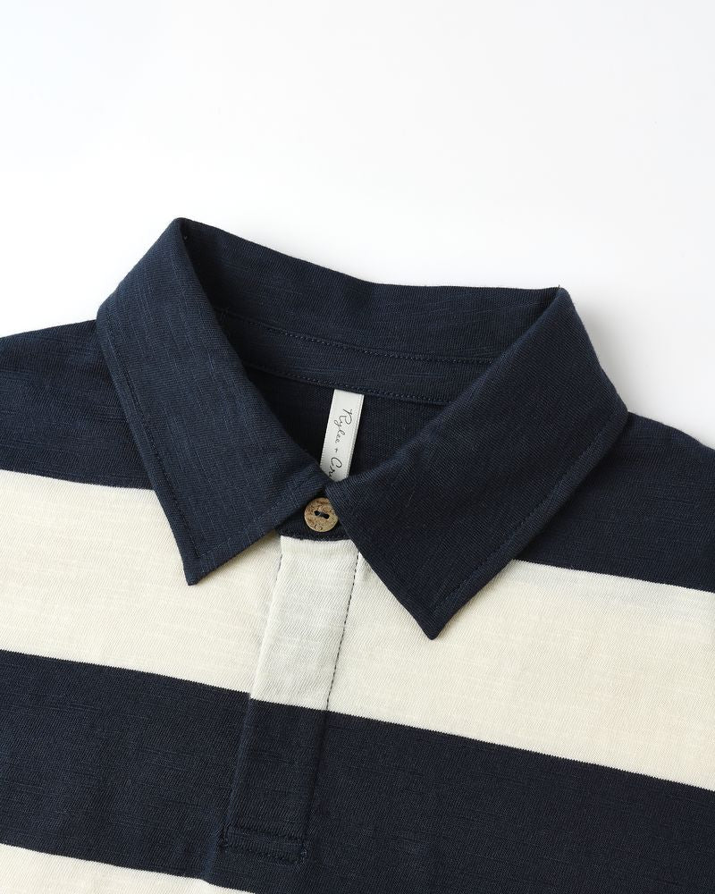 Rugby Polo | Navy Stripe