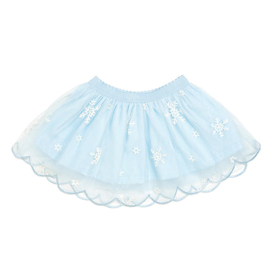 Glitter Scalloped Tutu Skirt | Snowflake