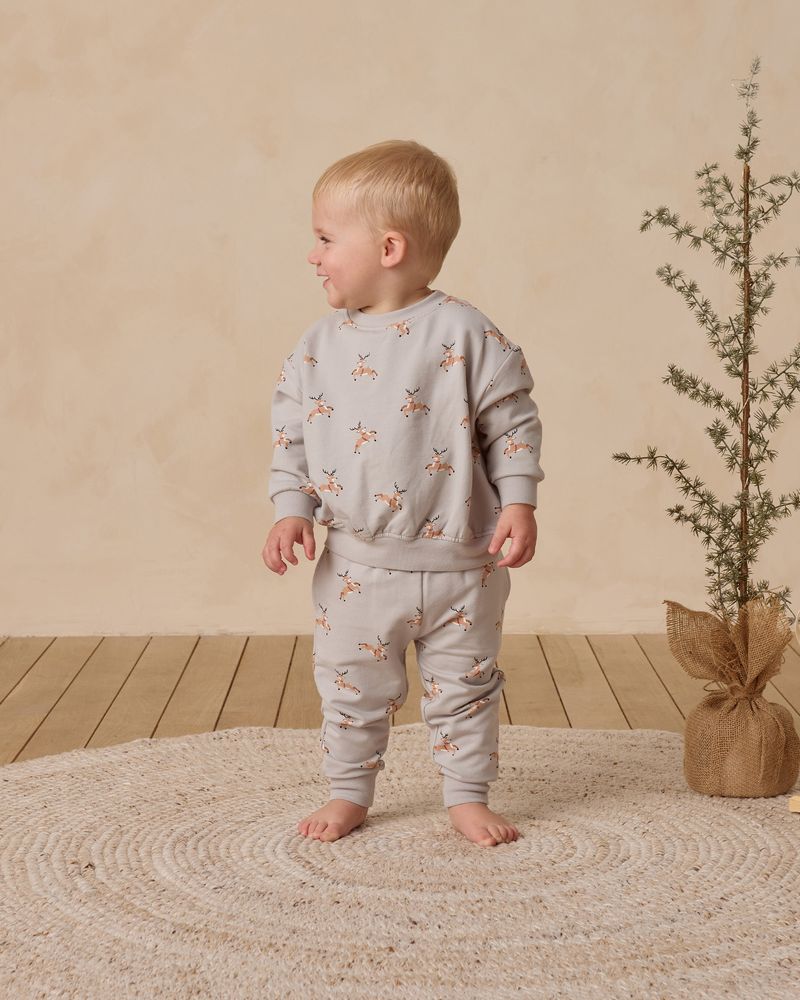 Relaxed Fleece Sweatshirt | Reindeer