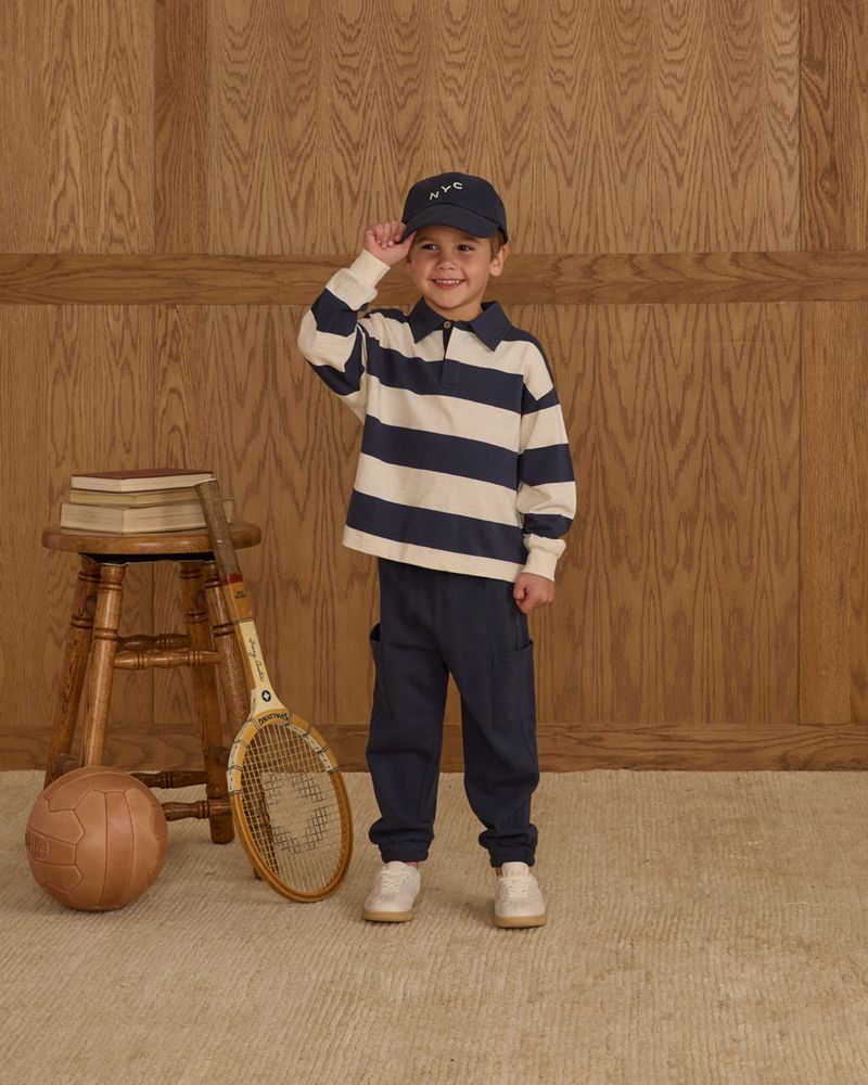 Rugby Polo | Navy Stripe