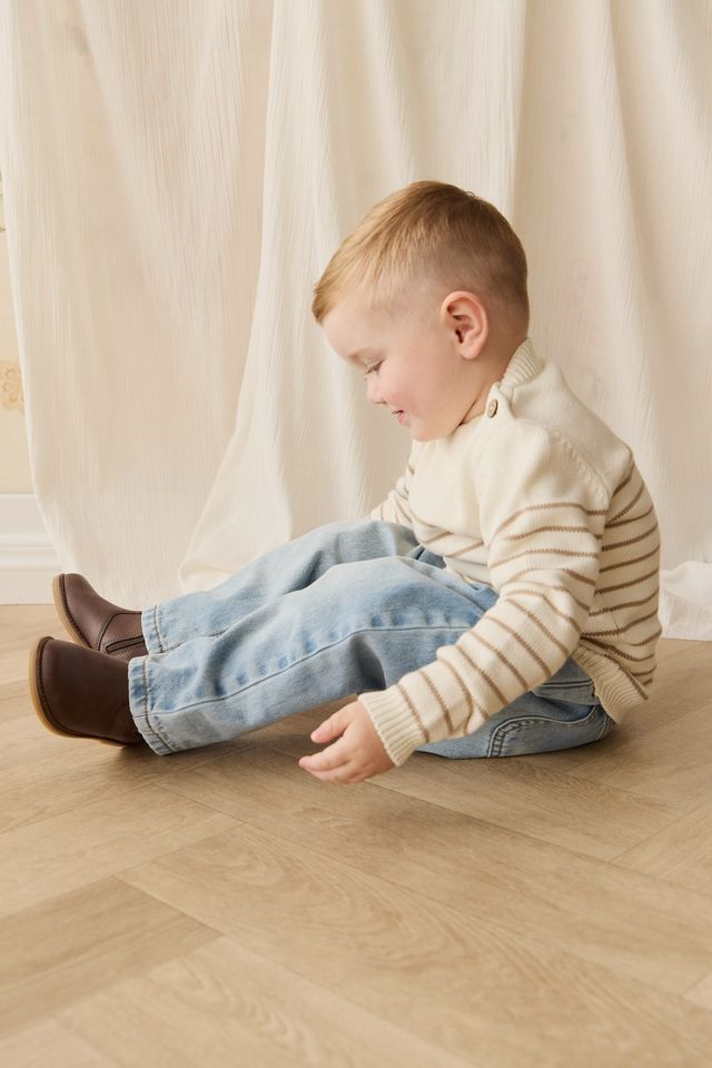 Malcolm Knitted Jumper | Cloud/Brioche