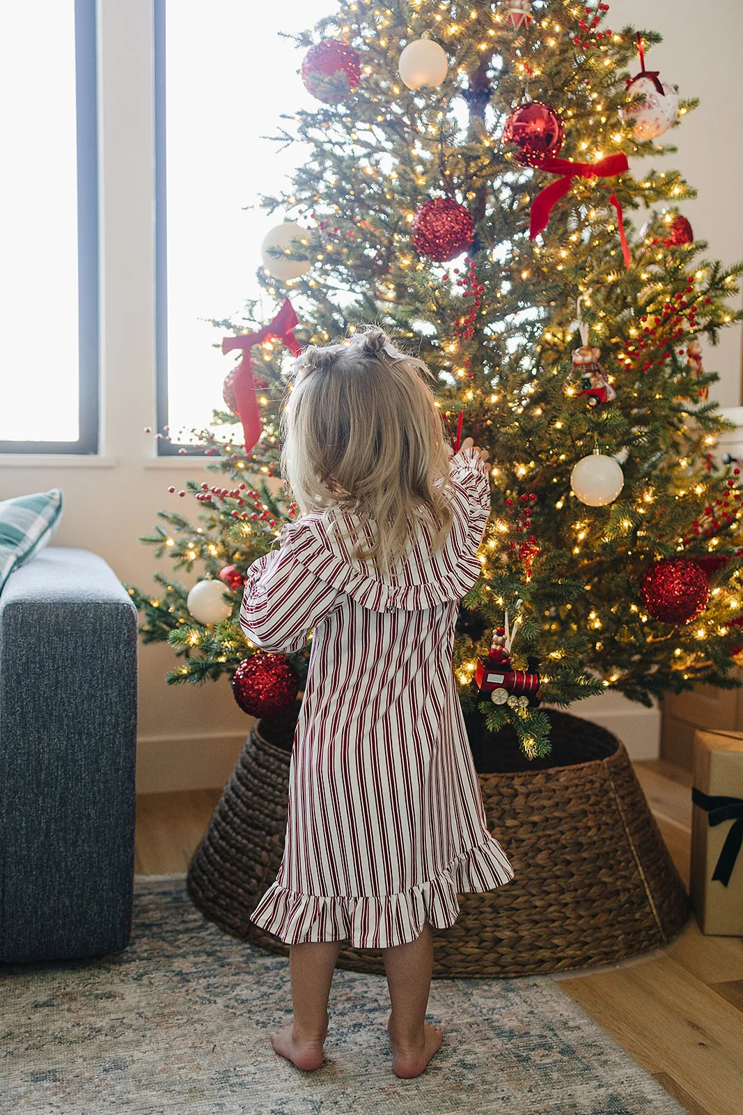 Bamboo Nightgown | Red Stripe