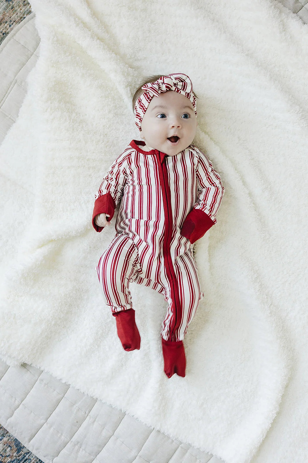 Bamboo Zipper | Red Stripe