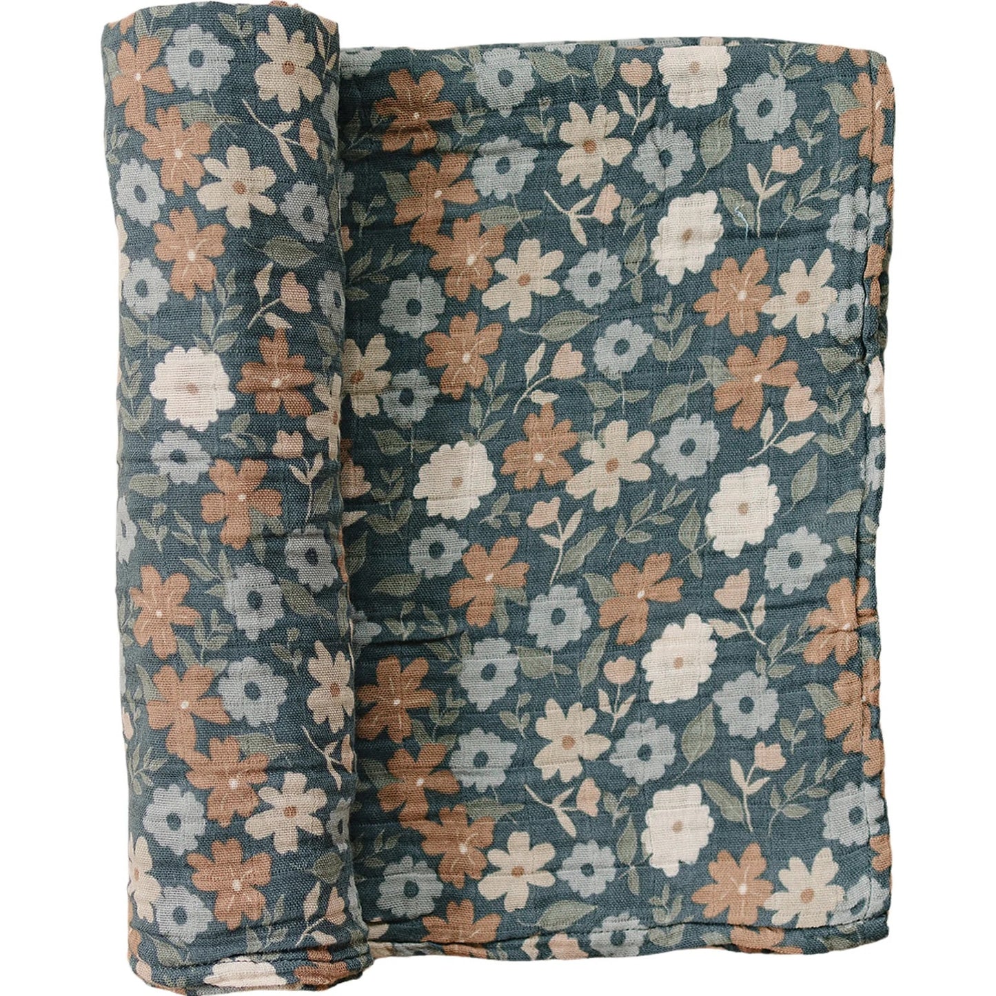 Muslin Swaddle Blanket I Midnight Floral