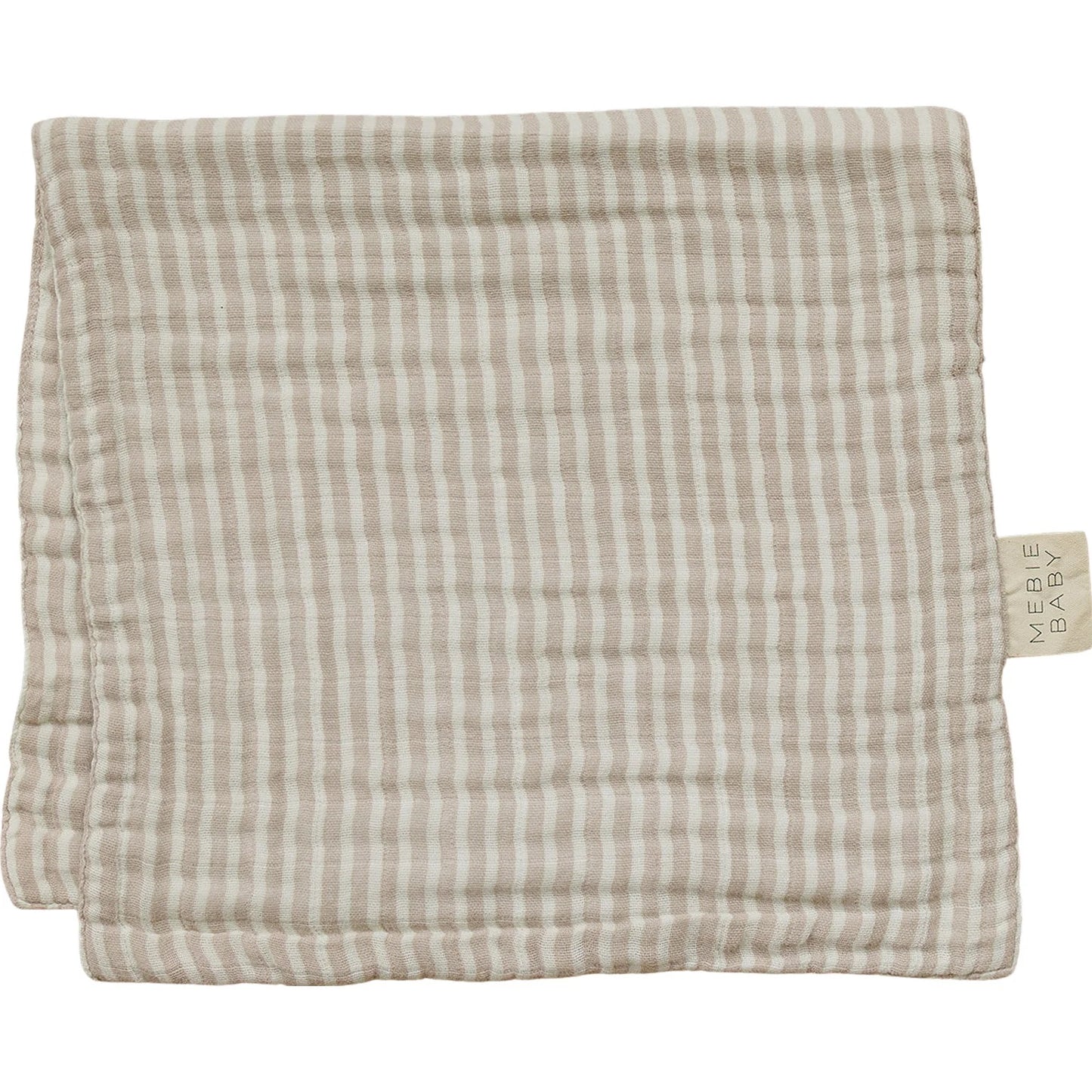 Muslin Burp Cloth I Taupe Stripe