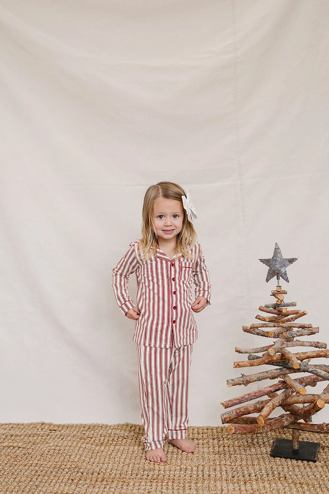 Collared Bamboo Set | Red Stripe
