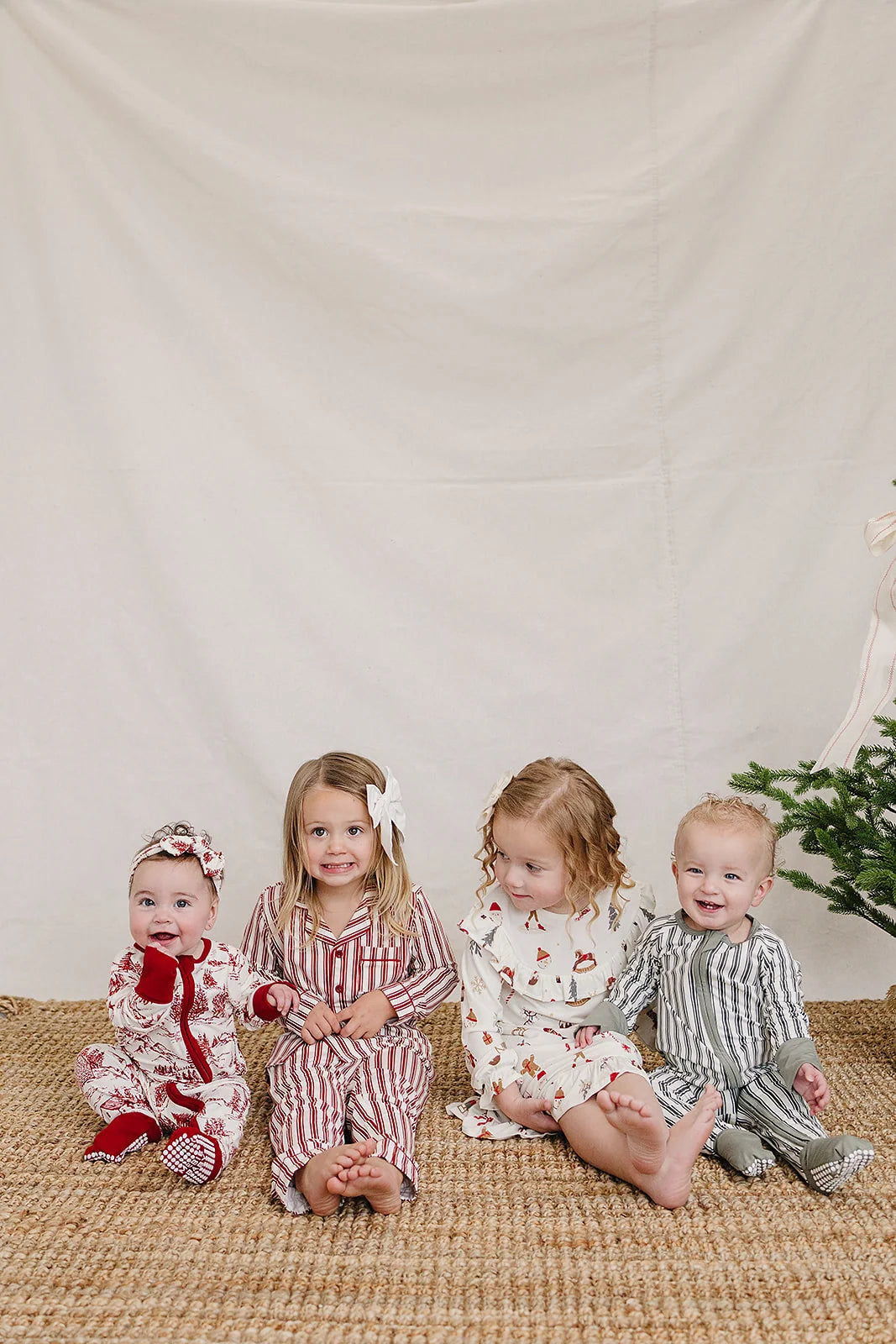 Collared Bamboo Set | Red Stripe