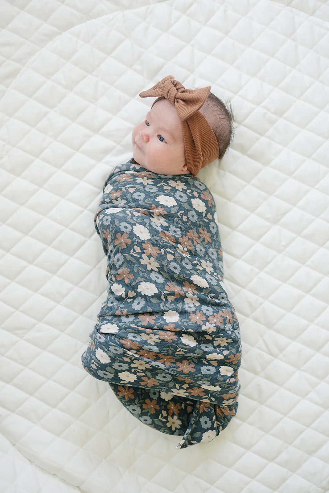 Muslin Swaddle Blanket I Midnight Floral