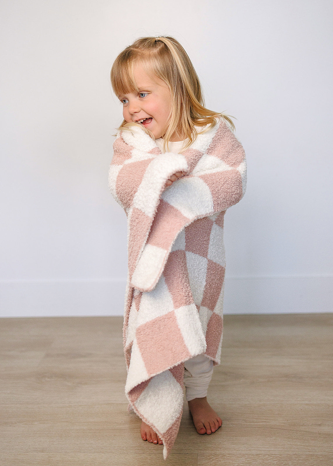 Plush Blanket | Pink Checkered