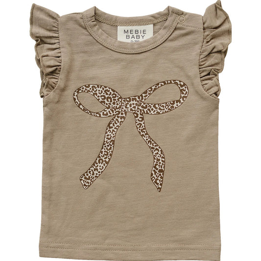 Cheetah Bow Ruffle Tee