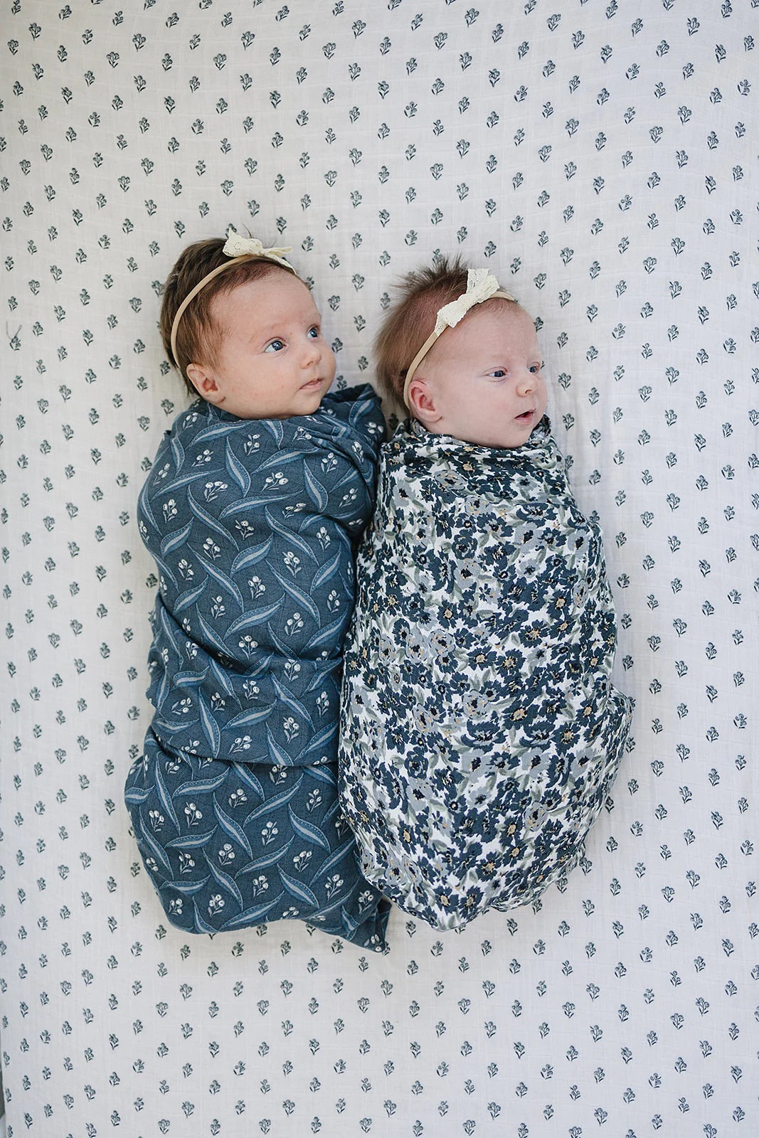 Muslin Swaddle Blanket I Navy Berry