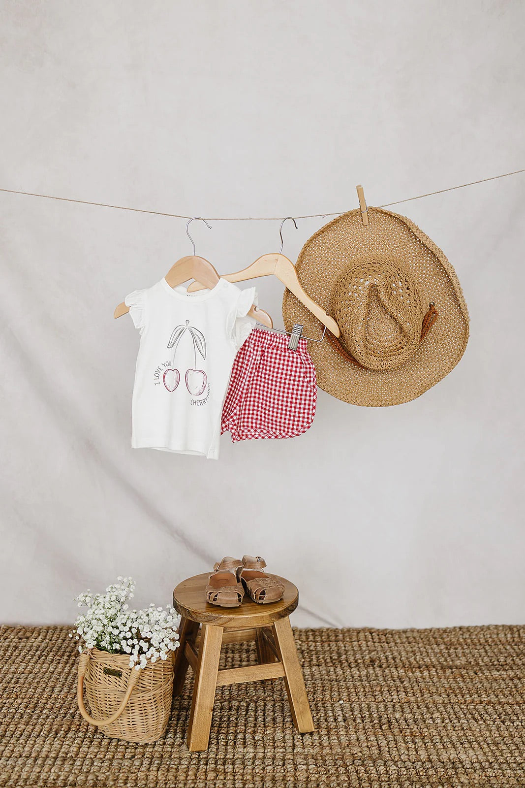 Gingham Shorts I Red