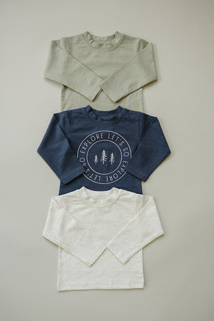 Long Sleeve Cotton Tee | Sage
