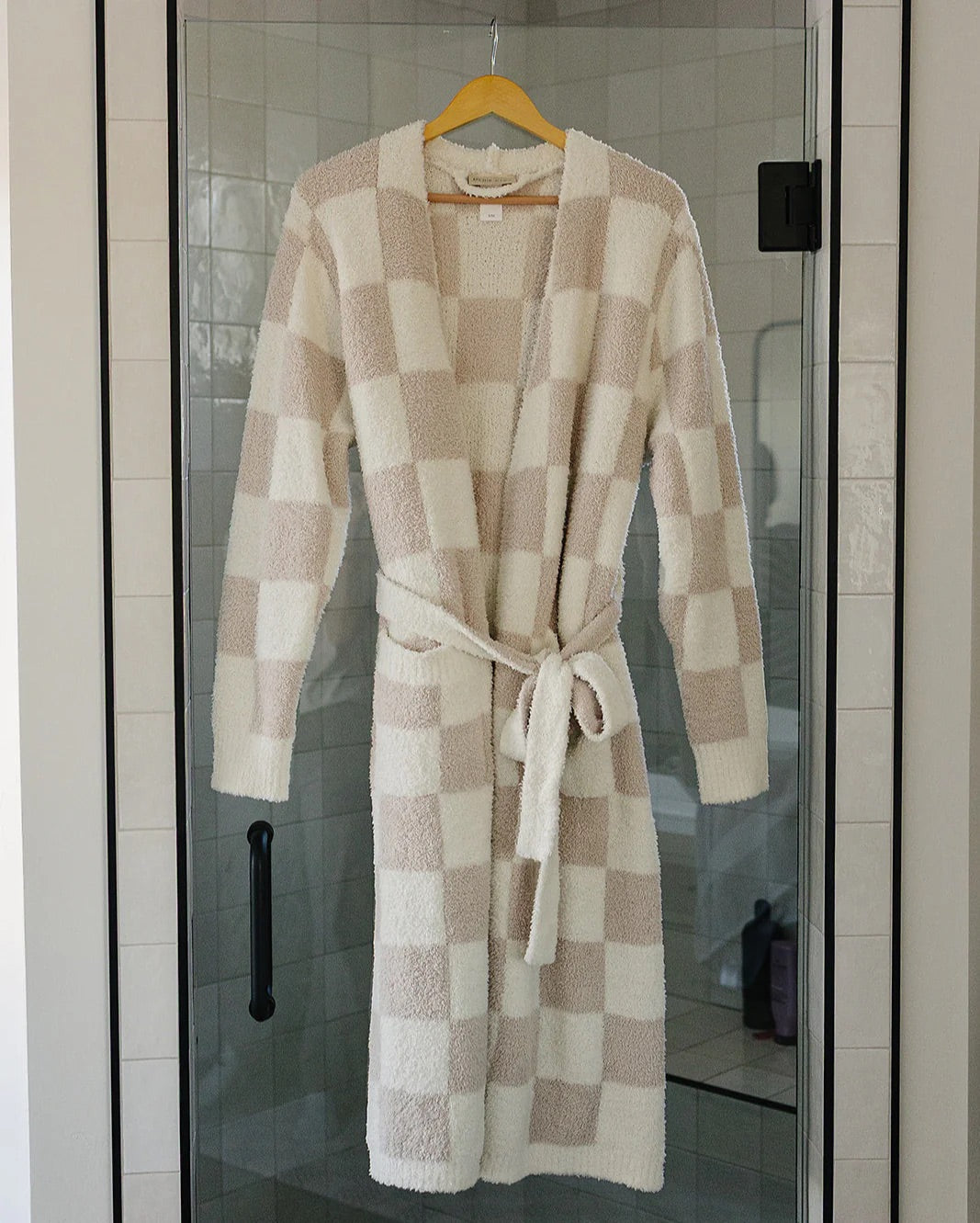 Women's Robe | Taupe Check