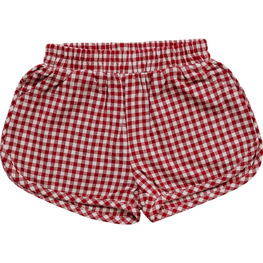 Gingham Shorts I Red