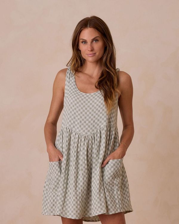 Women's Summer Dress I Sage Check