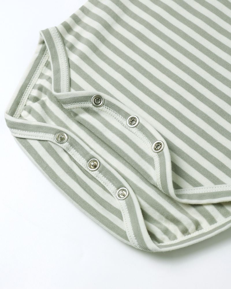 Side Snap Bodysuit + Pant Set | Fern Stripe