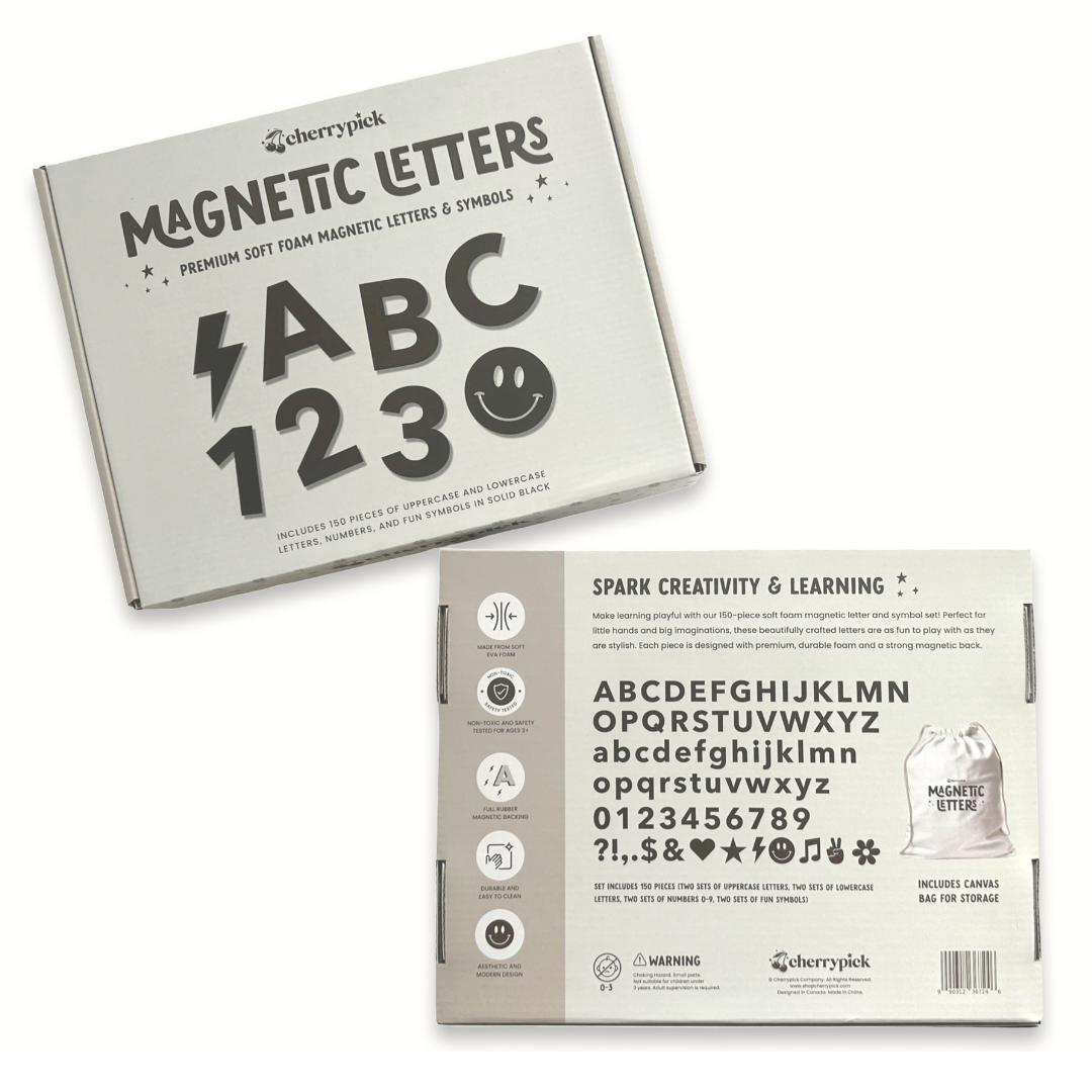 Magnetic Foam Letters & Symbols | Solid Black