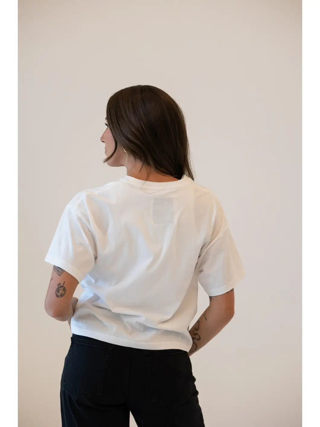 Semi-Cropped Oversized Band Tee | Iowa State