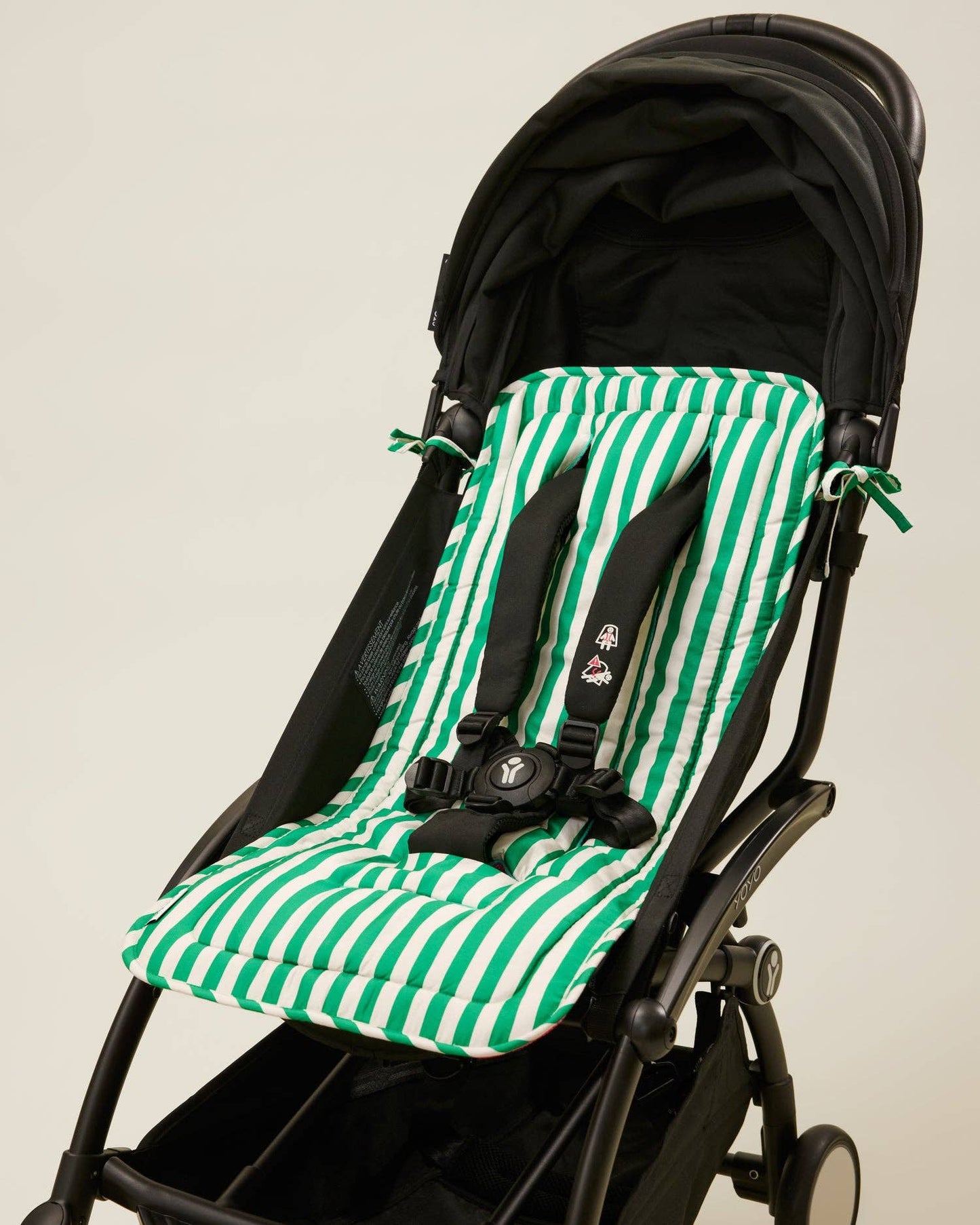 Stroller Party Seat Liner | Green Stripe