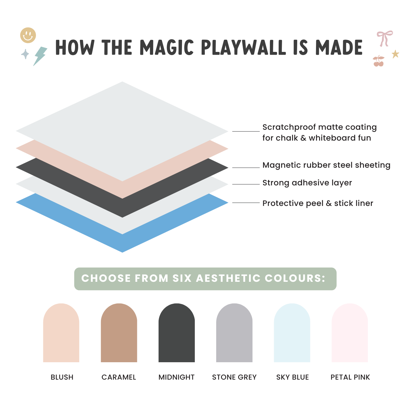 Magic Playwall Arch Decal | Petal Pink