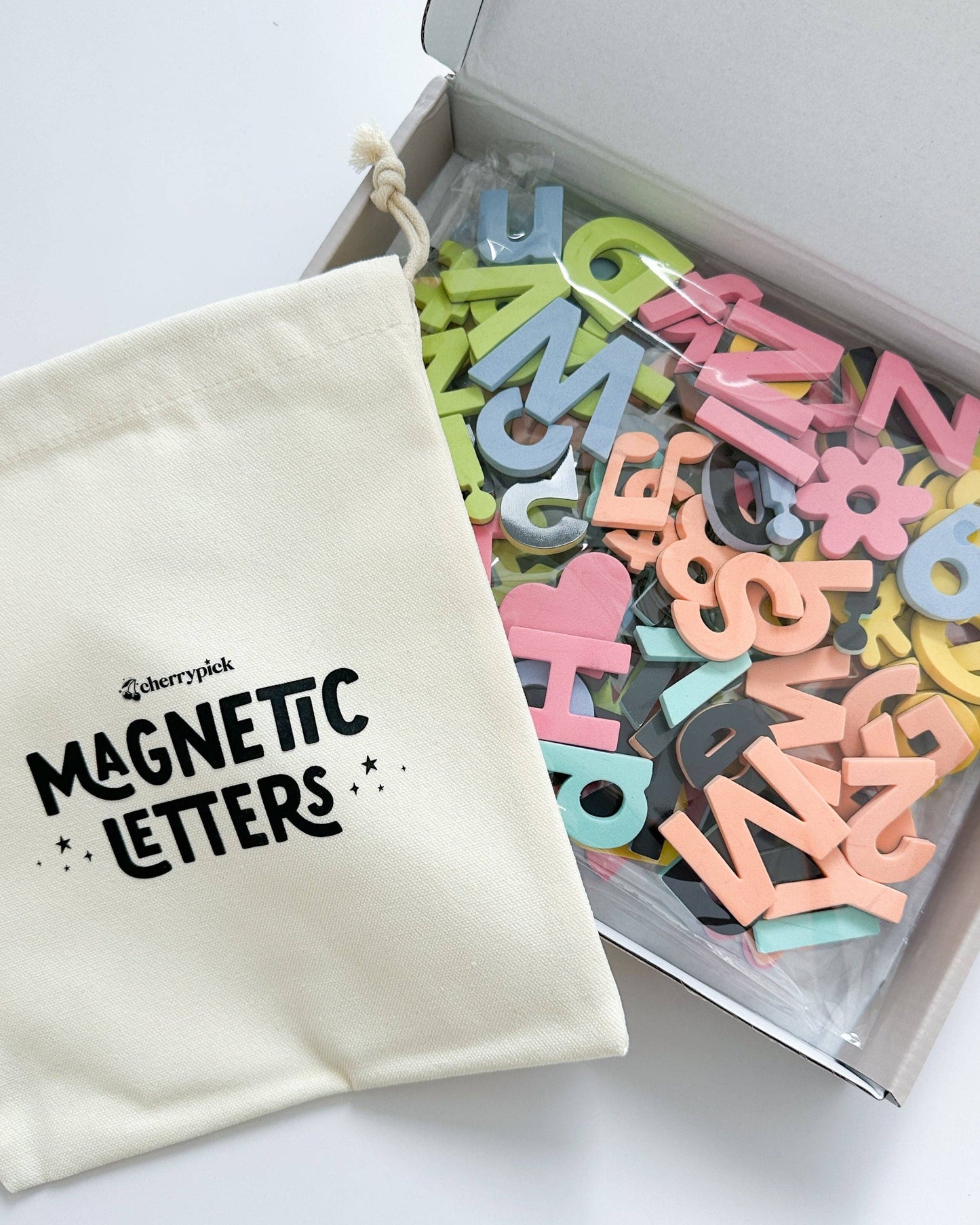 Soft Foam Magnetic Letters & Symbols | Pastel Rainbow