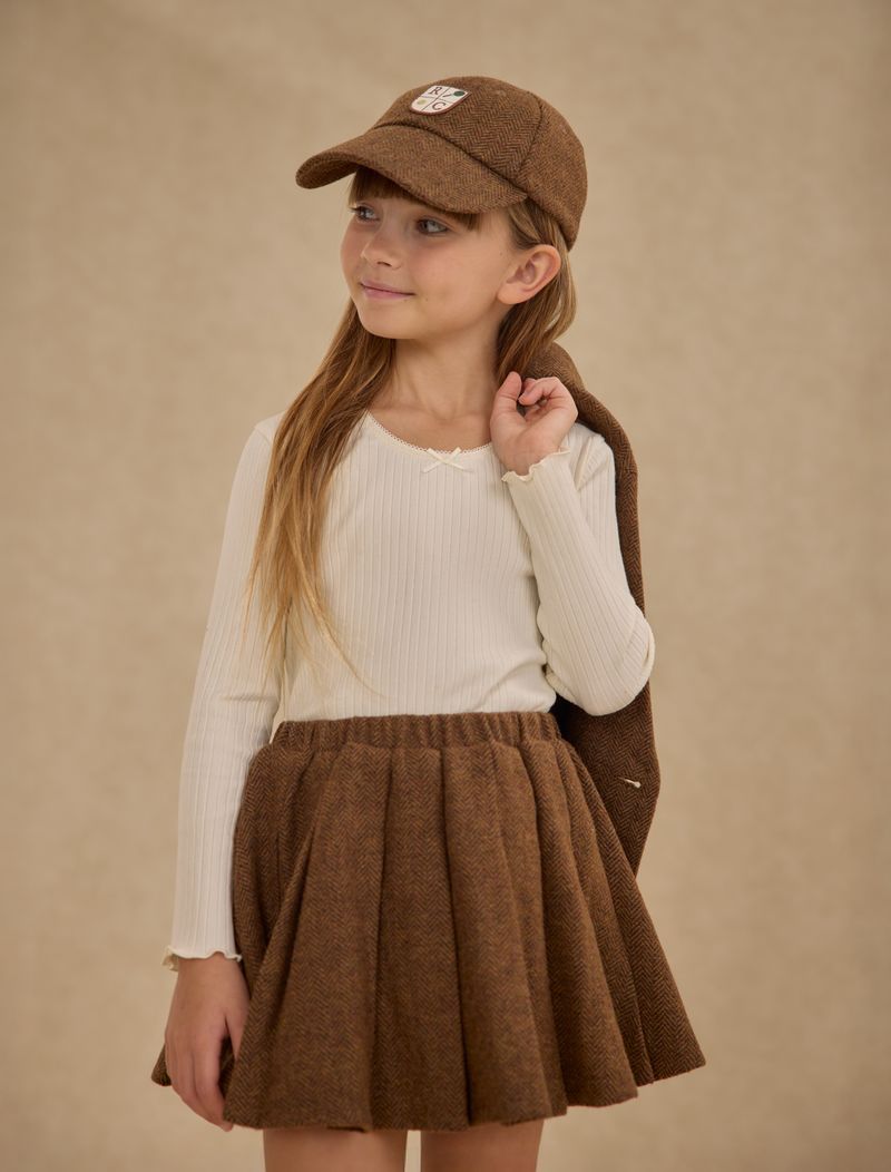 Pleated Mini Skirt | Rustic Plaid