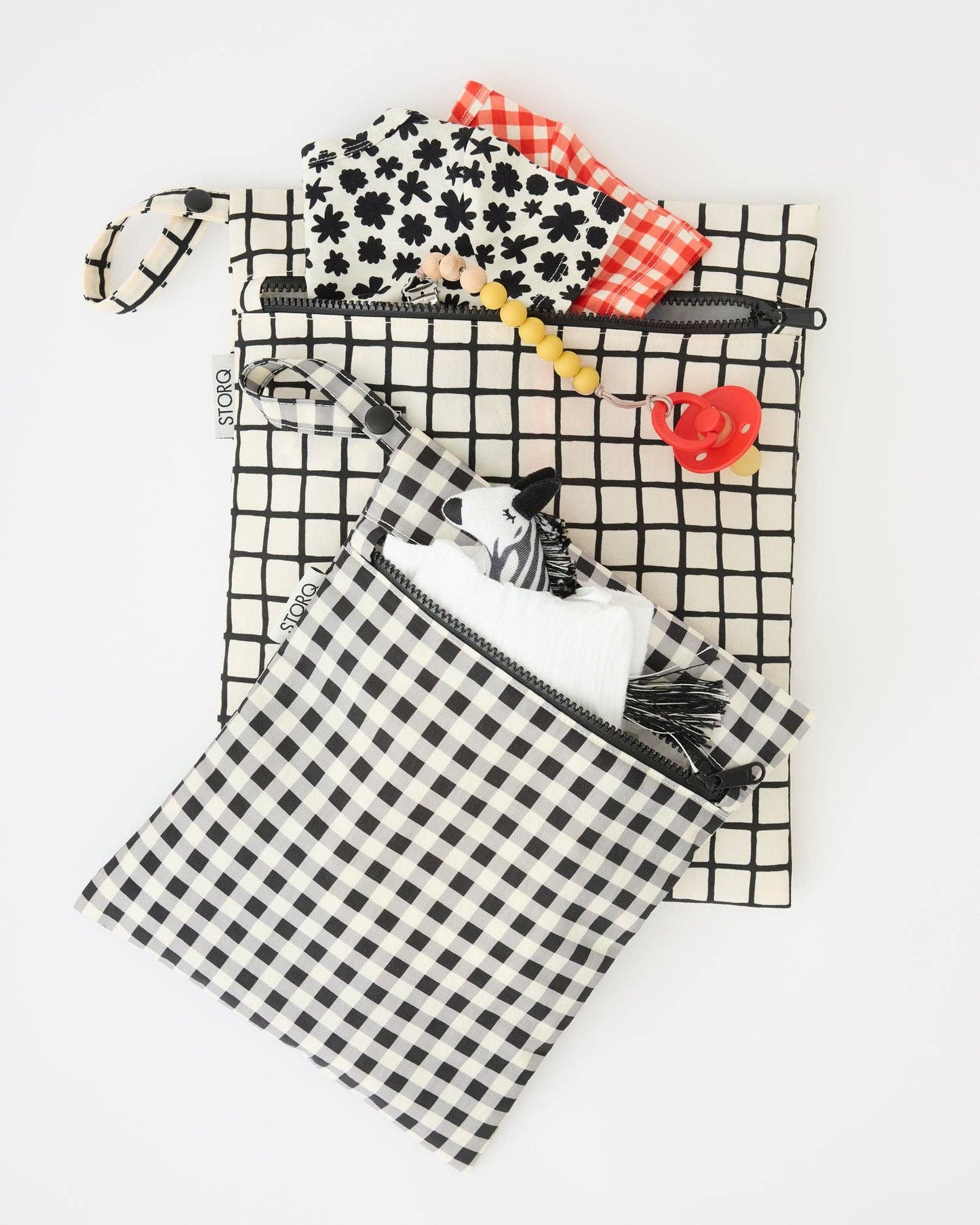 Fall Colors: Wet/Dry Bag Set: Black Grid