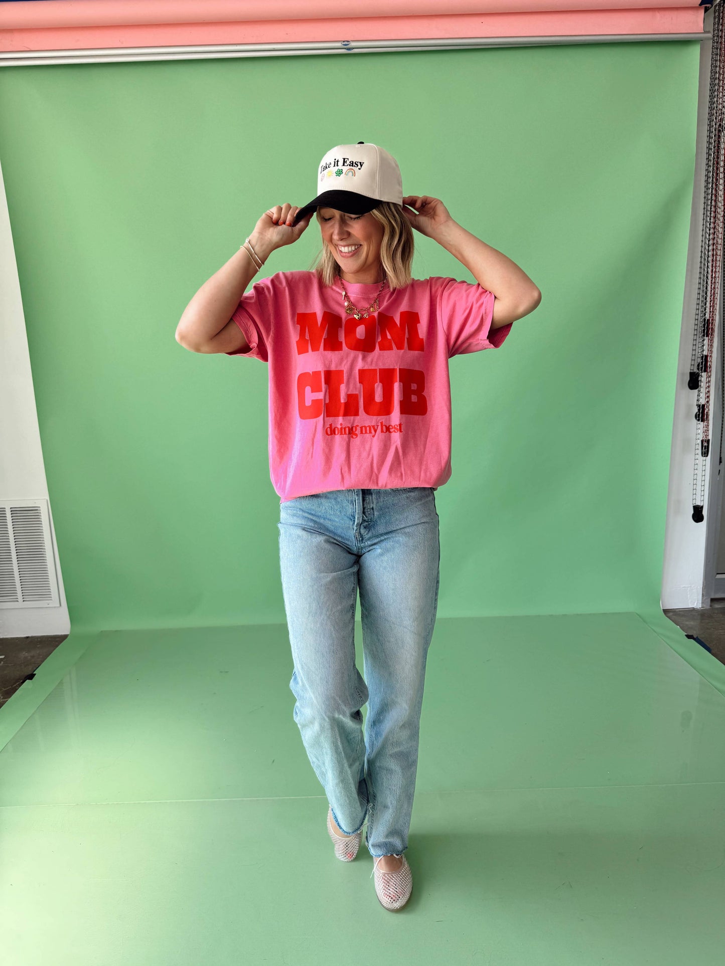 Mom Club Tee| Pink