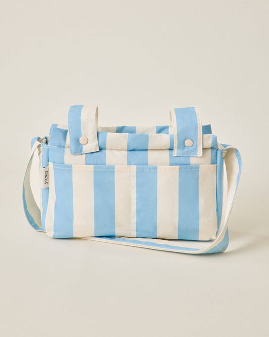 Stroller Party Caddy Bag | Blue Wide Stripe