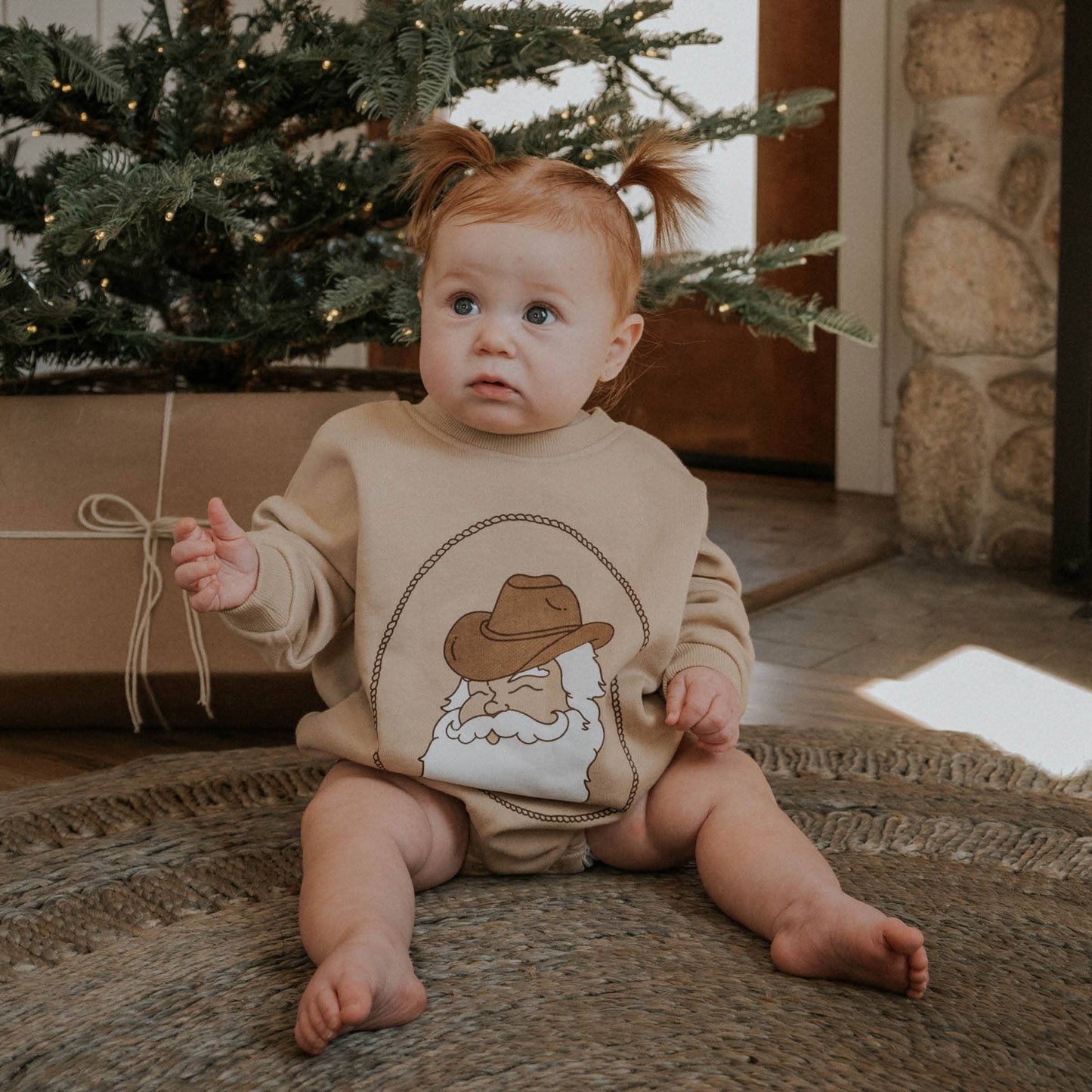 Bubble Romper I Ranch Santa