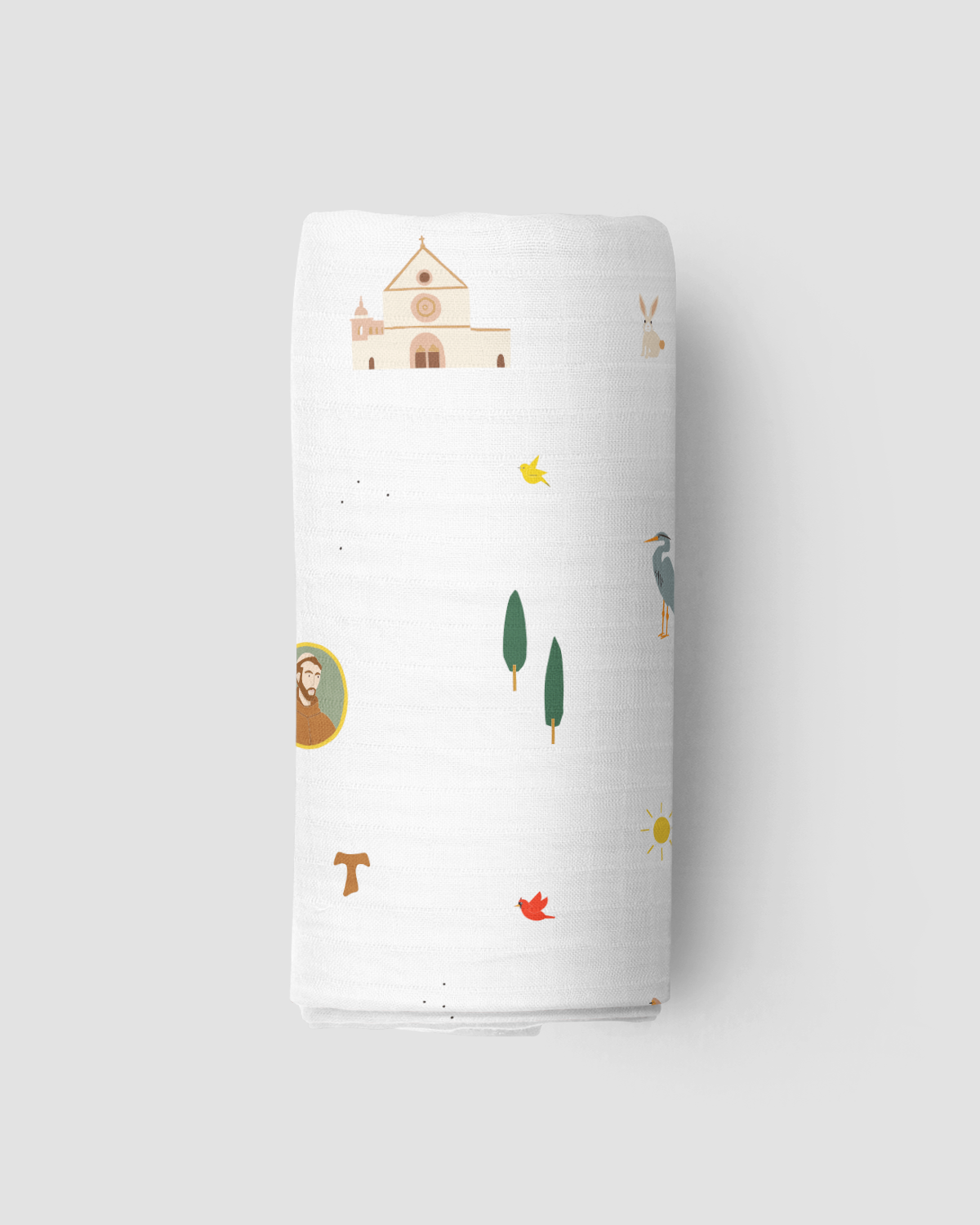 Muslin Swaddle I Saint Francis