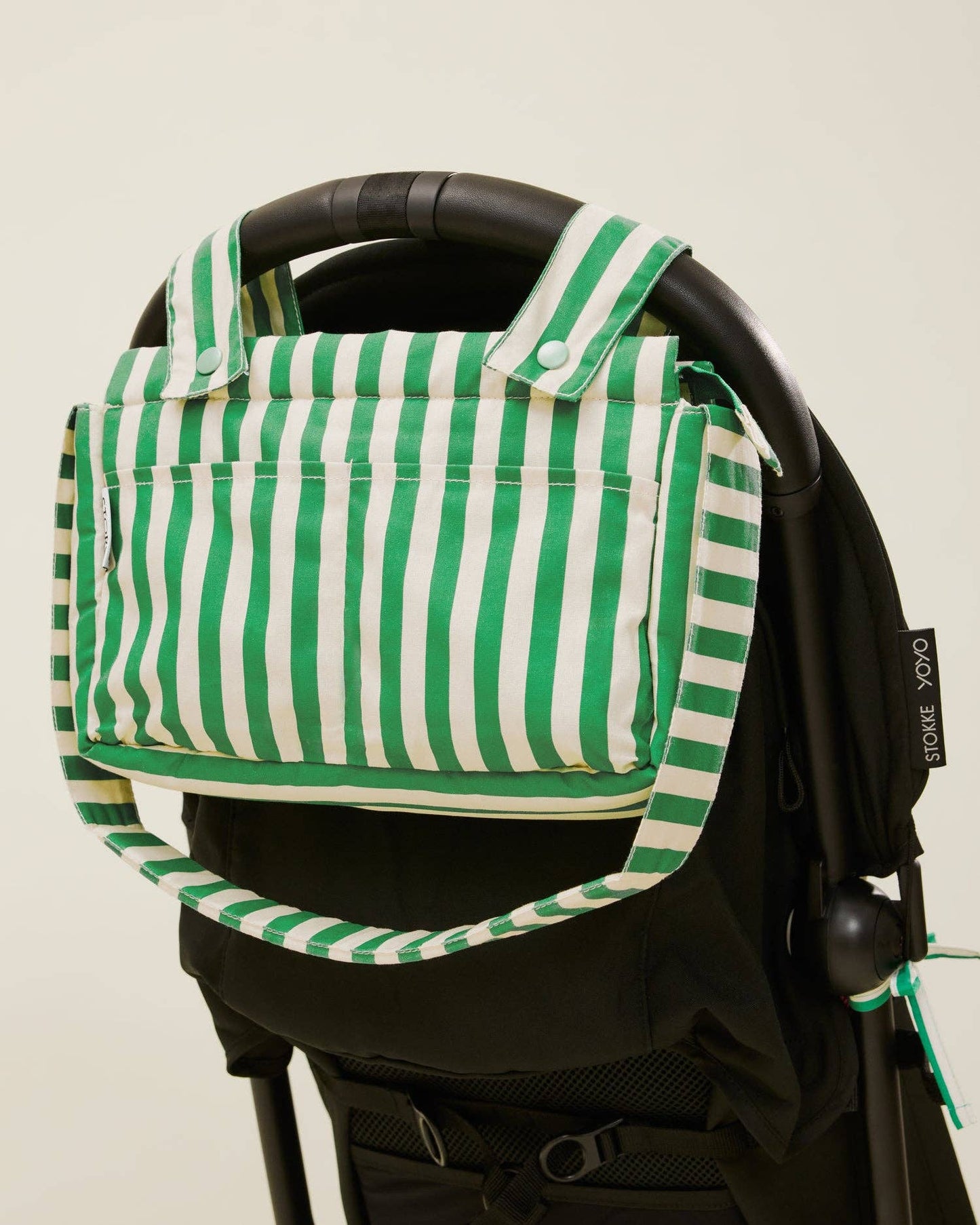 Stroller Party Caddy Bag: Green Stripe