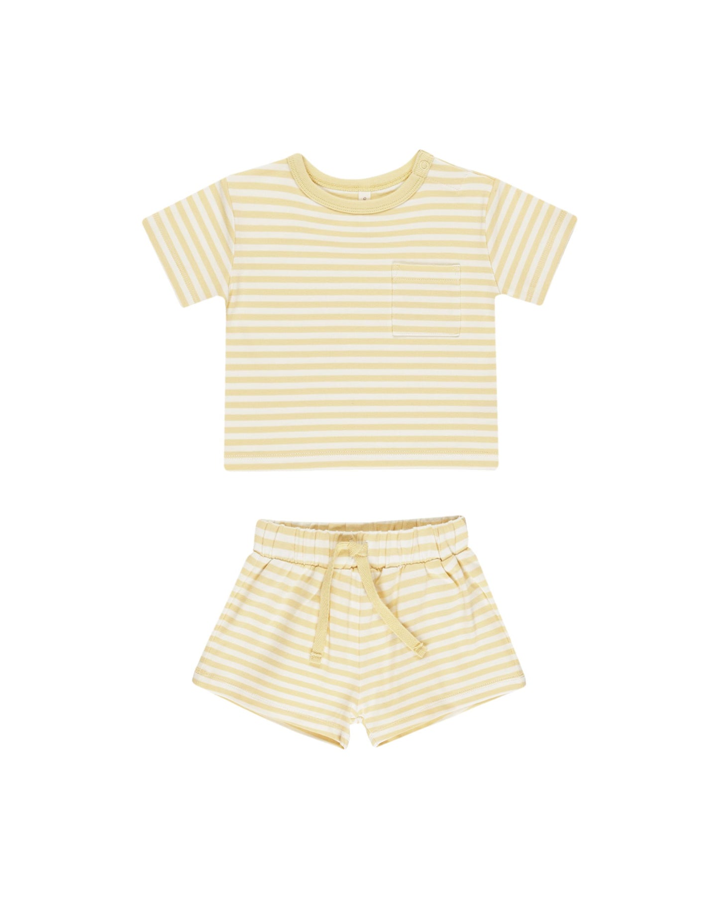 Pocket Tee + Short Set I Yellow