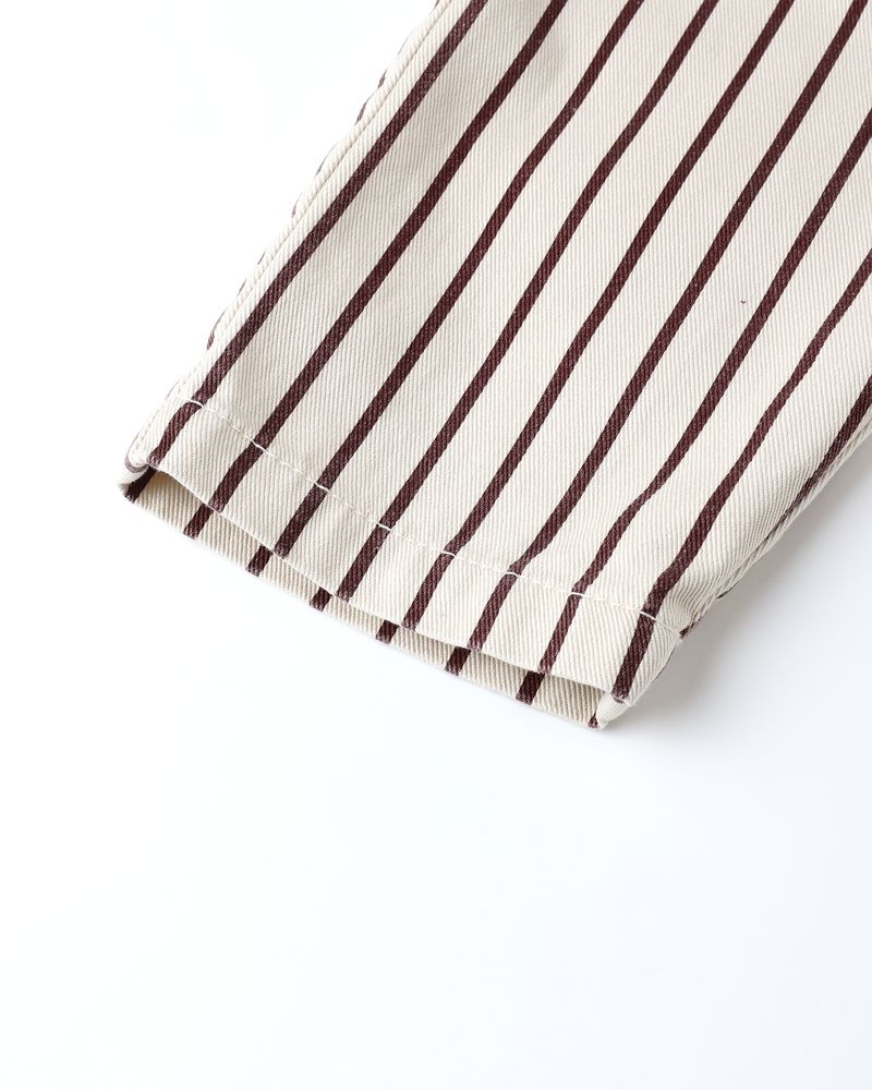 Barrel Pant | Burgundy PinStripe
