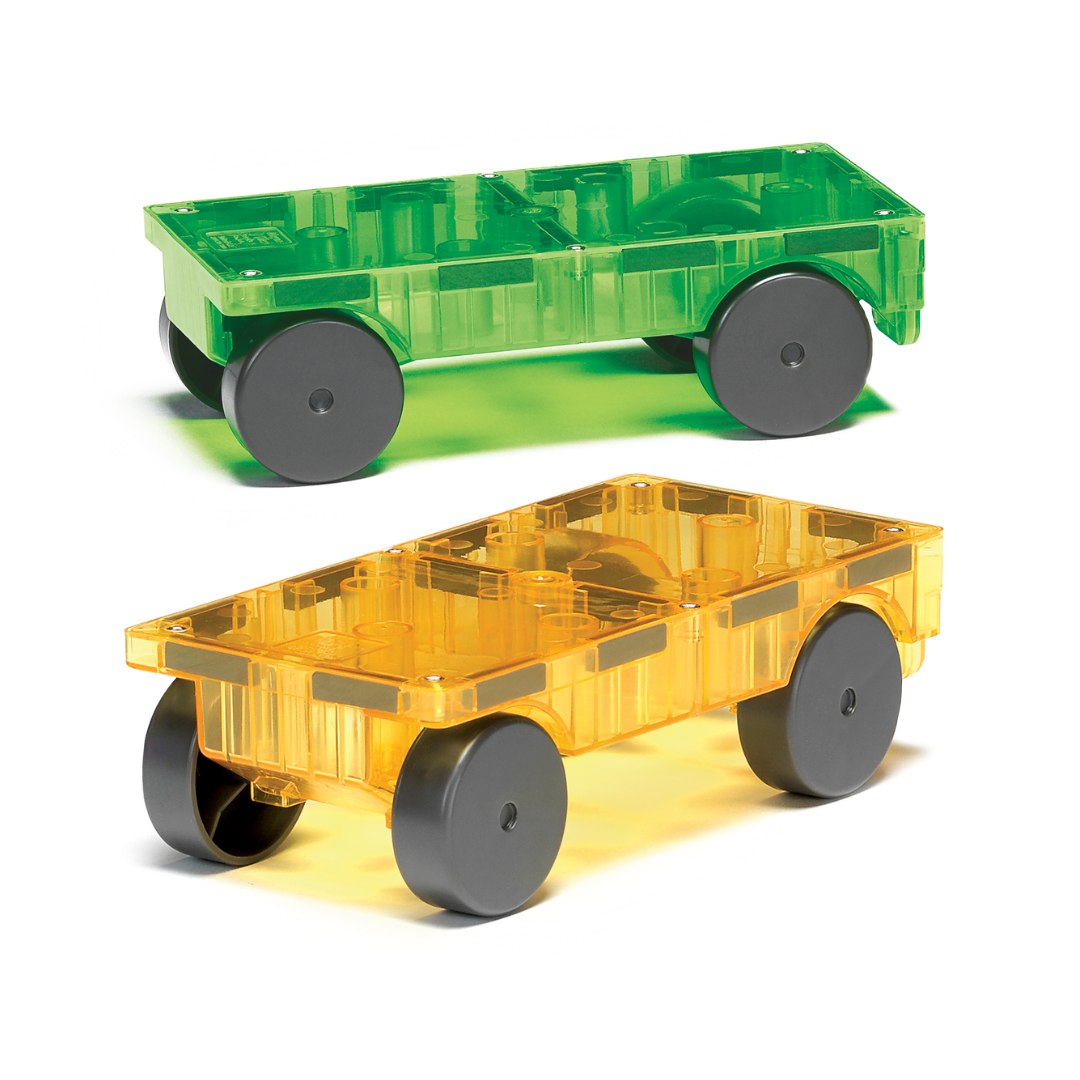 Magna-Tiles Cars I Green & Yellow