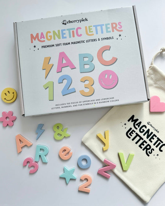 Soft Foam Magnetic Letters & Symbols | Pastel Rainbow