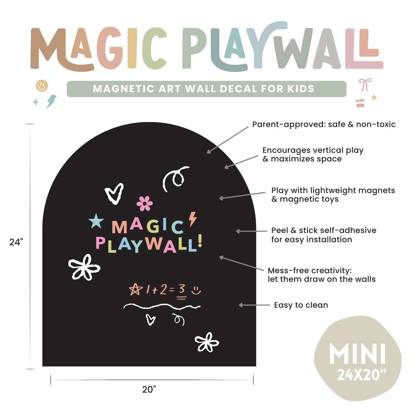 Mini Magic Playwall Arch Decal |  Blush