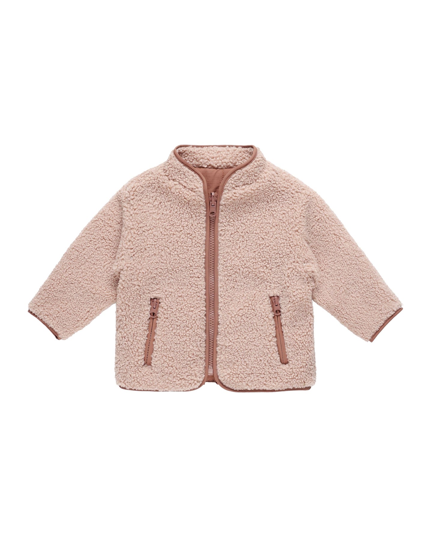 Shearling Zip Jacket I Blush