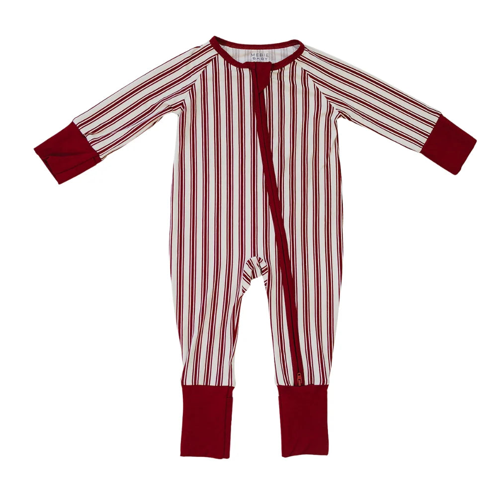Bamboo Zipper | Red Stripe