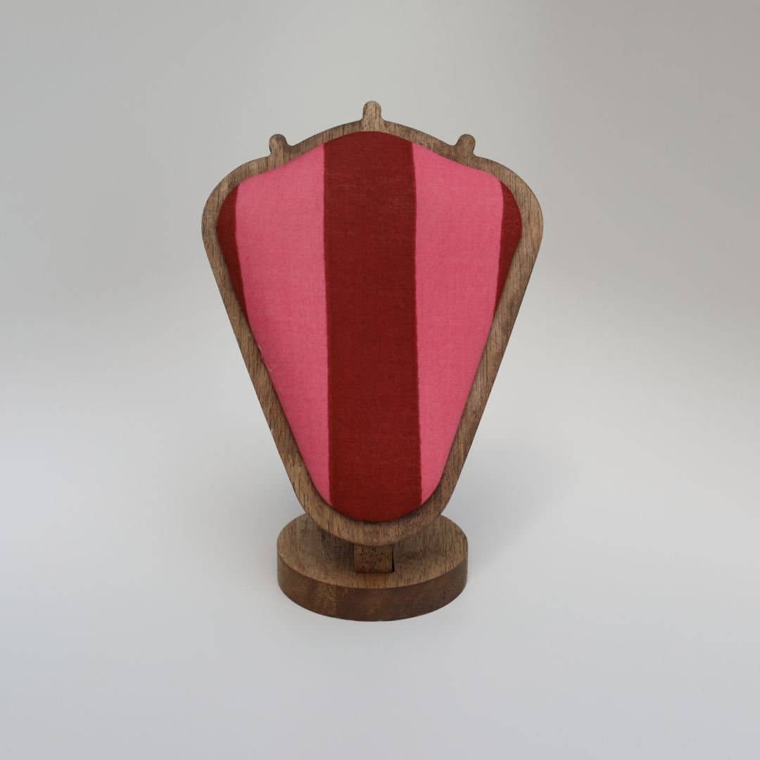 Custom Necklace Display Bust: Red & Yellow