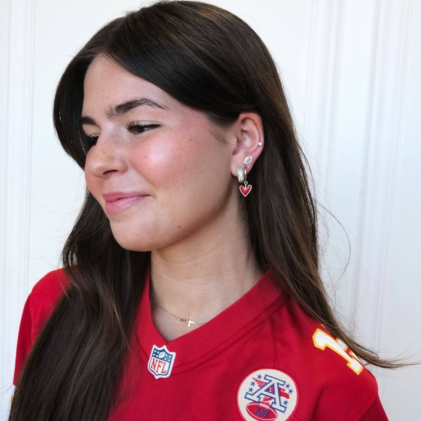 Football Game Stud Earrings: Gold / One Size