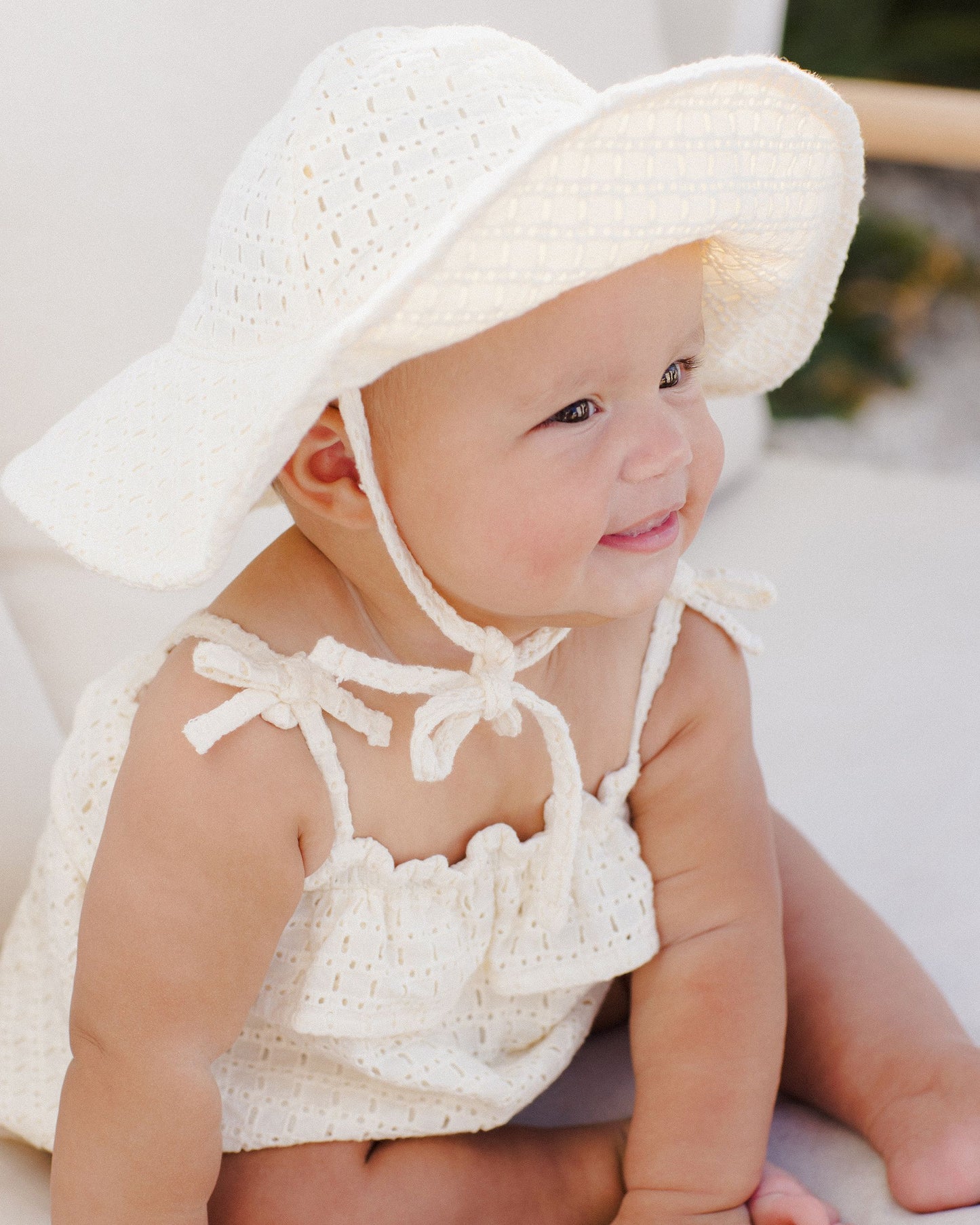 Ruffle Romper I Ivory