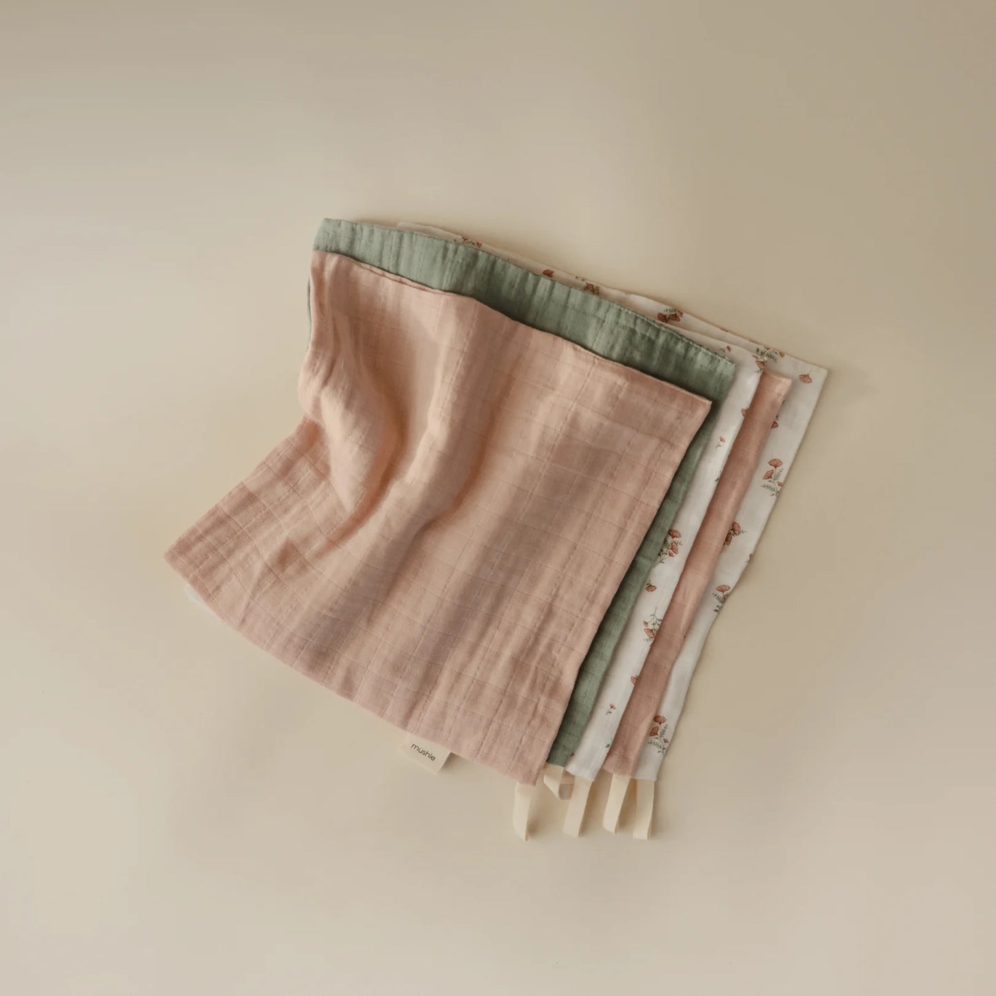 Muslin Cotton Washcloths I Pink Flower Combo