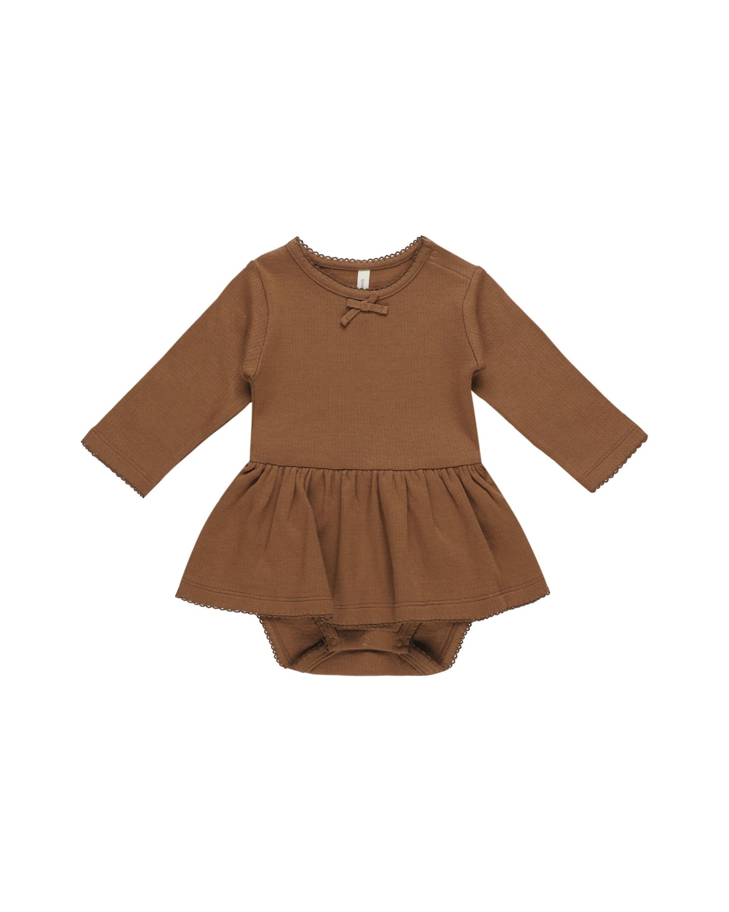 Pointelle Skirted Bodysuit I Cinnamon