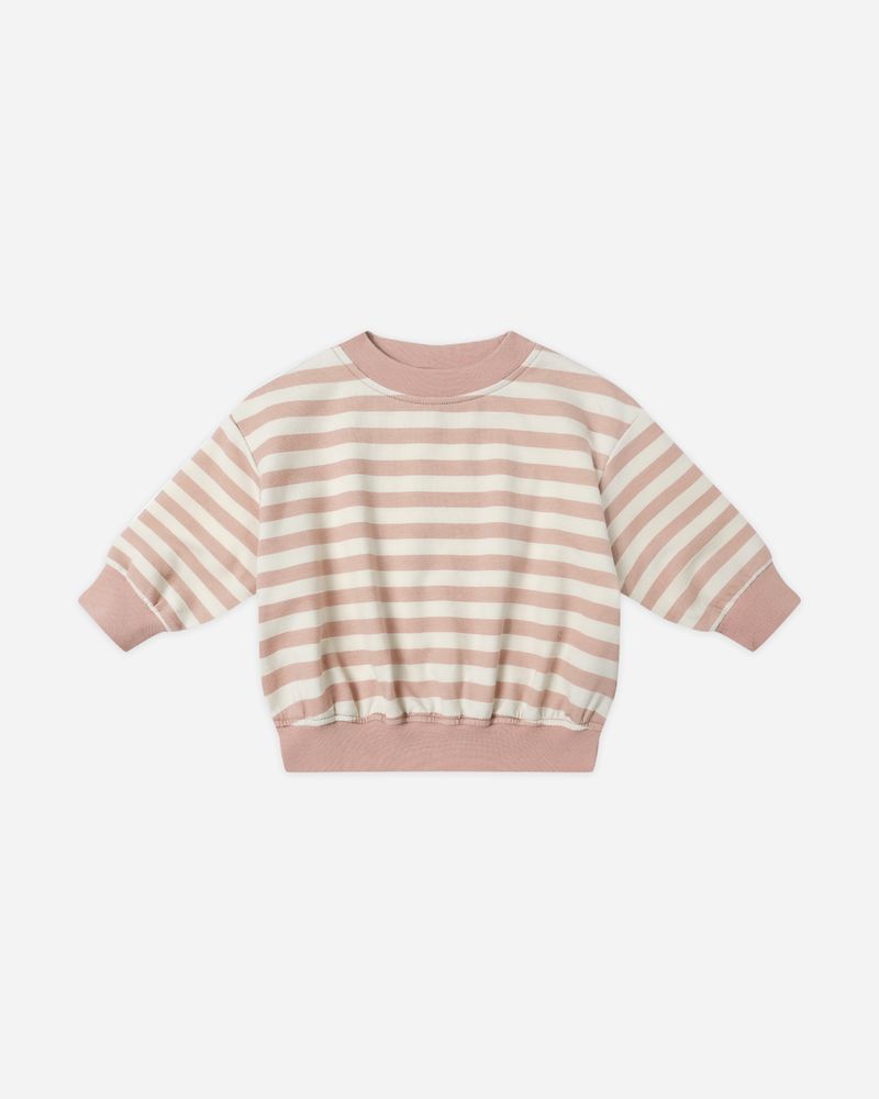 Relaxed Sweatshirt | Pink Stripe