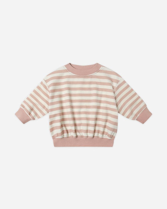 Relaxed Sweatshirt | Pink Stripe