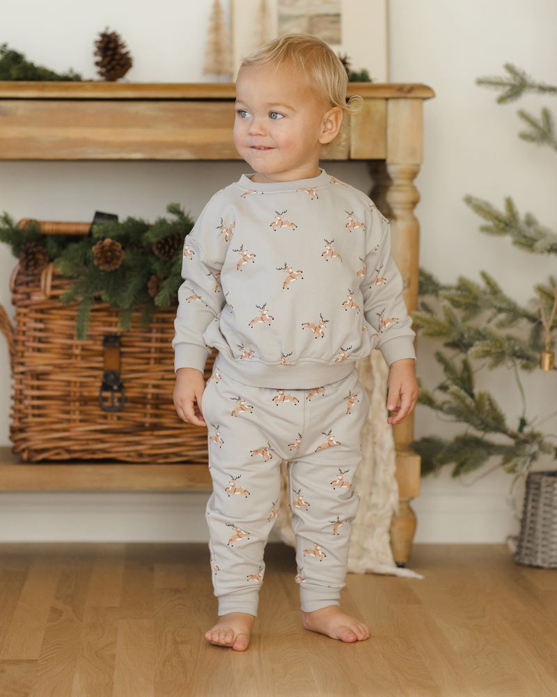 Relaxed Fleece Sweatshirt | Reindeer