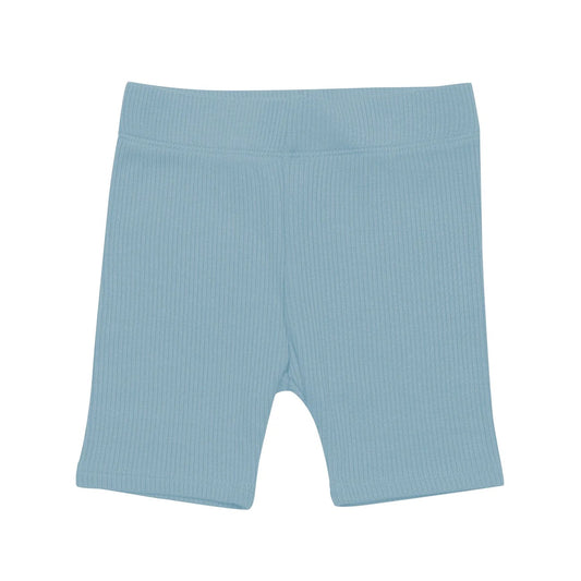 Ribbed Biker Shorts I Dusty Blue